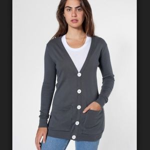American Apparel Oversized Cotton Pocket Cardigan